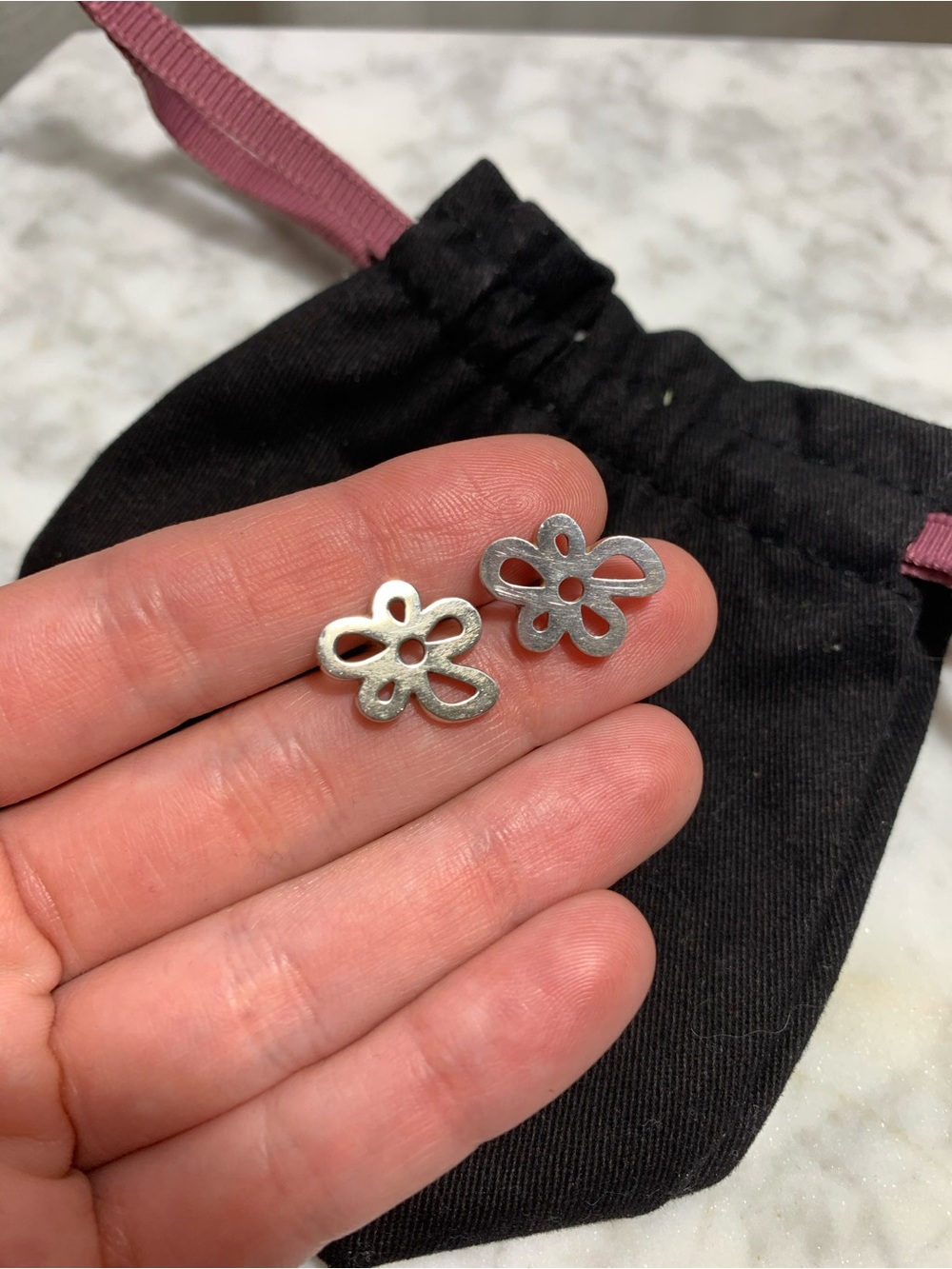 Tous Flower Stud Earrings - Silver